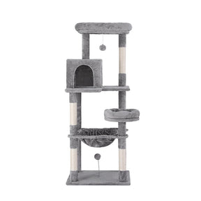 i.Pet Cat Tree Tower Scratching Post Scratcher 143cm Condo House Trees Grey