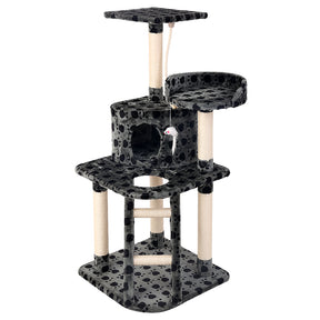 i.Pet Cat Tree 120cm Trees Scratching Post Scratcher Tower Condo House Furniture Wood 120cm