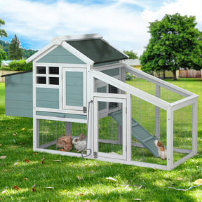 i.Pet Chicken Coop Rabbit Hutch Large House Run Cage Wooden Outdoor Pet Hutch