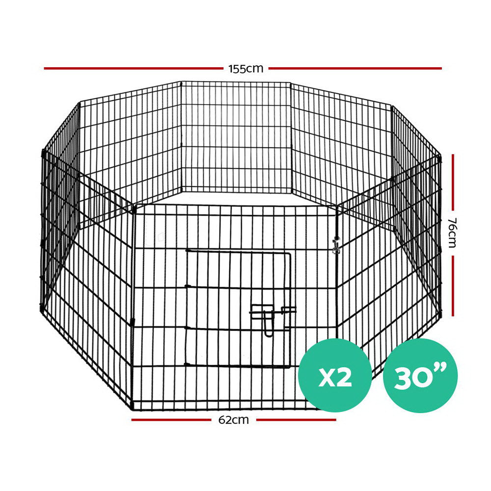 i.Pet Pet Dog Playpen 2X30" 8 Panel Puppy Exercise Cage Enclosure Fence