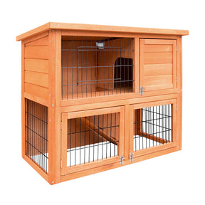 i.Pet Rabbit Hutch Hutches Large Metal Run Wooden Cage Chicken Coop Guinea Pig