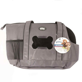 Factory Seconds Pet Tote Bag Dog Cat Puppy Purse Carrier Foldable Travel Grey Shoulder Handbag