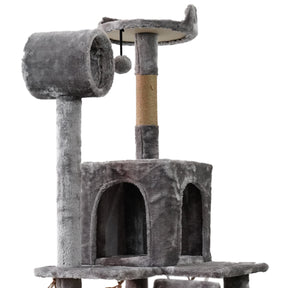 Furtastic 135cm Cat Tree Scratching Post - Silver Grey