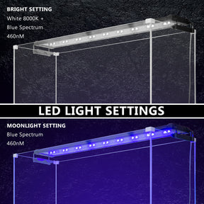 18W Set 2 Aquarium Blue White LED Light for Tank 75-95cm