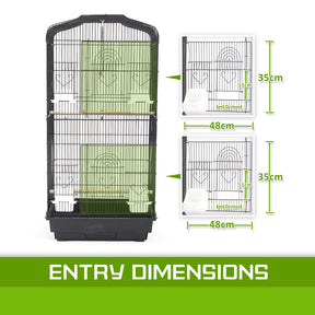 Bird Cage Parrot Aviary 2IN1 Design VEER 92cm