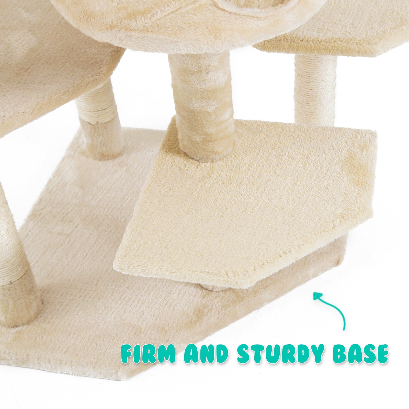 Cat Tree Multi Level Scratcher PARALA 201cm BEIGE