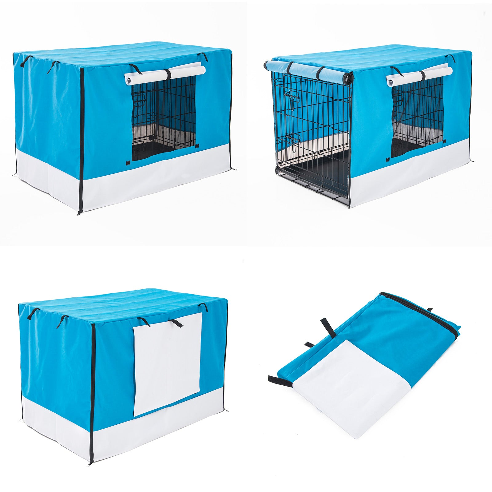 Cage Cover Enclosure for Wire Dog Cage Crate 36in BLUE