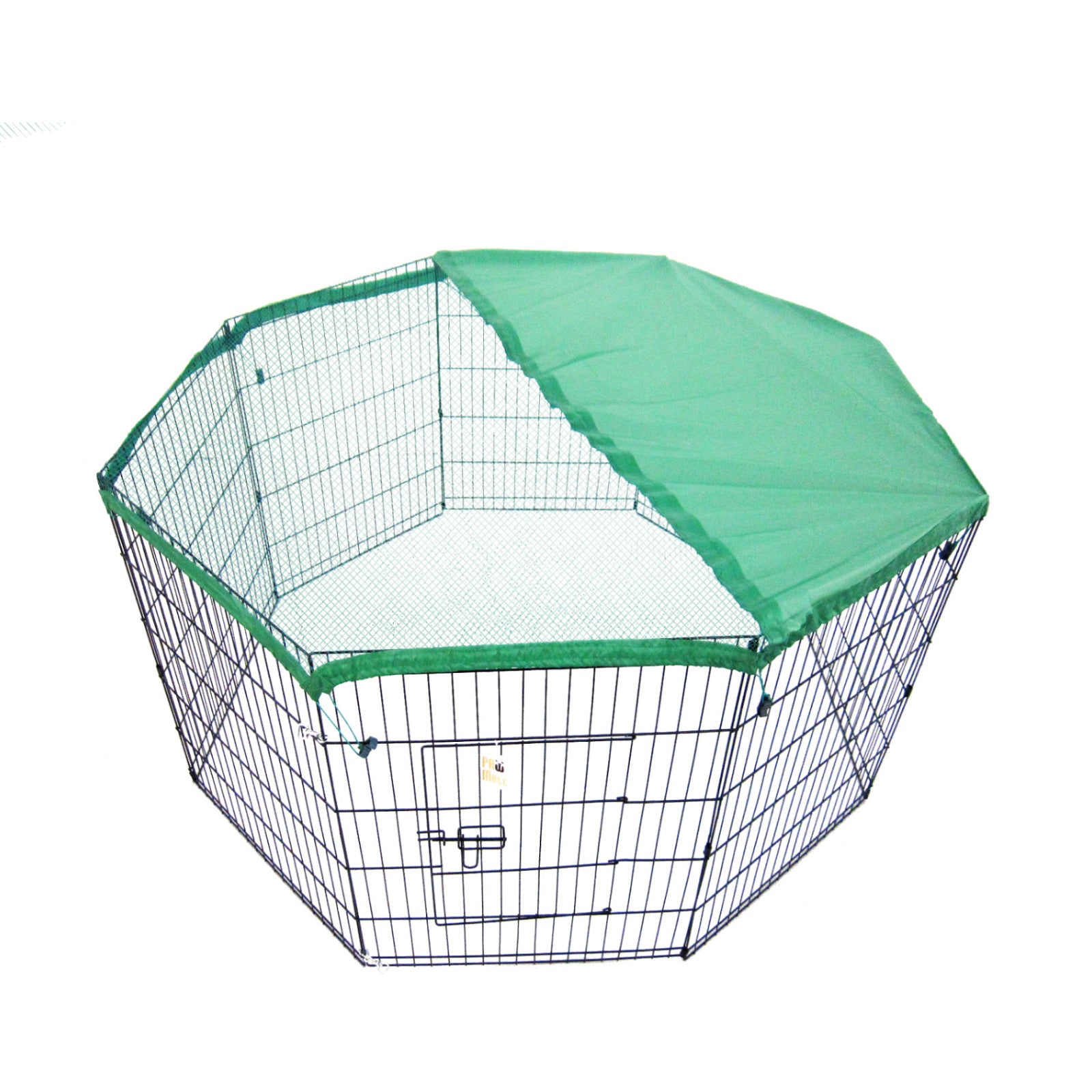 Pet Playpen Foldable Dog Cage 8 Panel 24in with Cover