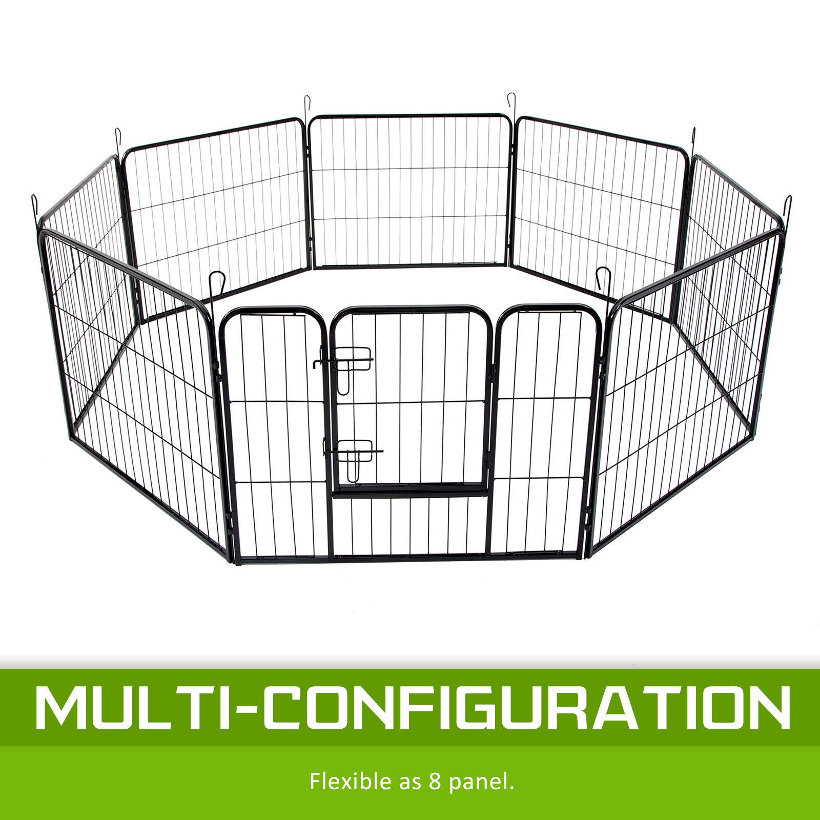 Pet Playpen Heavy Duty Foldable Dog Cage 8 Panel 31in with Cover