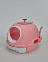 YES4PETS Cat Toilet Litter Box Tray House W Sky window Drawer Photocatalyst Purifier Pink