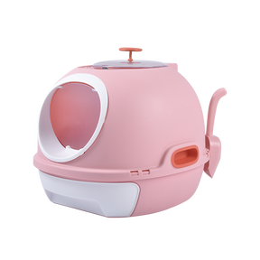 YES4PETS Hooded Cat Toilet Litter Box Tray House With Drawer & Scoop Pink