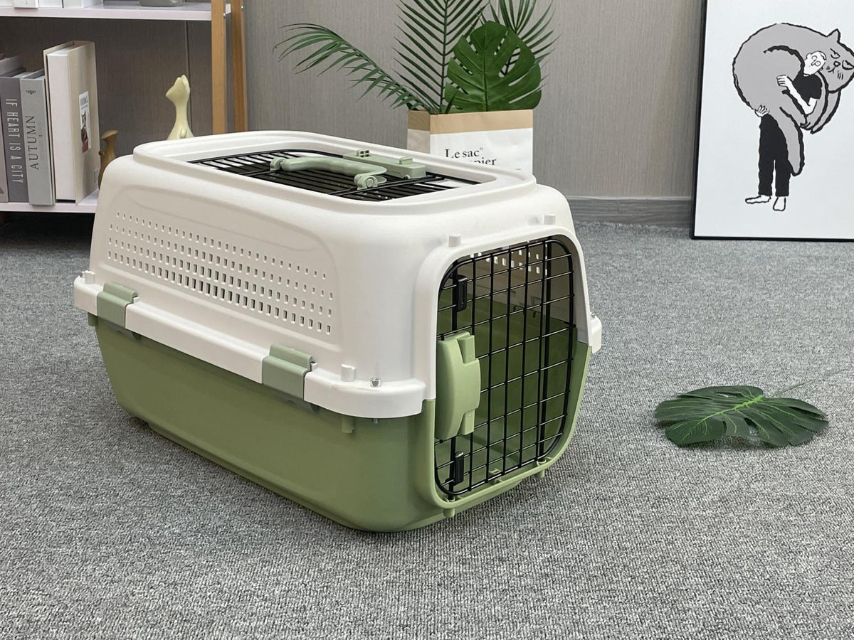 YES4PETS Medium Dog Cat Rabbit Crate Pet Kitten Carrier Parrot Cage Green