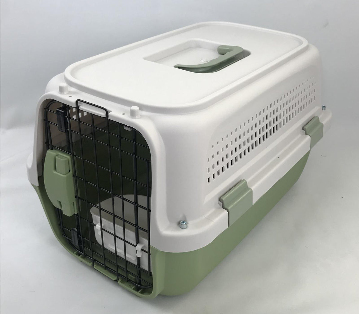 YES4PETS Medium Dog Cat Rabbit Crate Pet Kitten Carrier Parrot Cage Grey Green