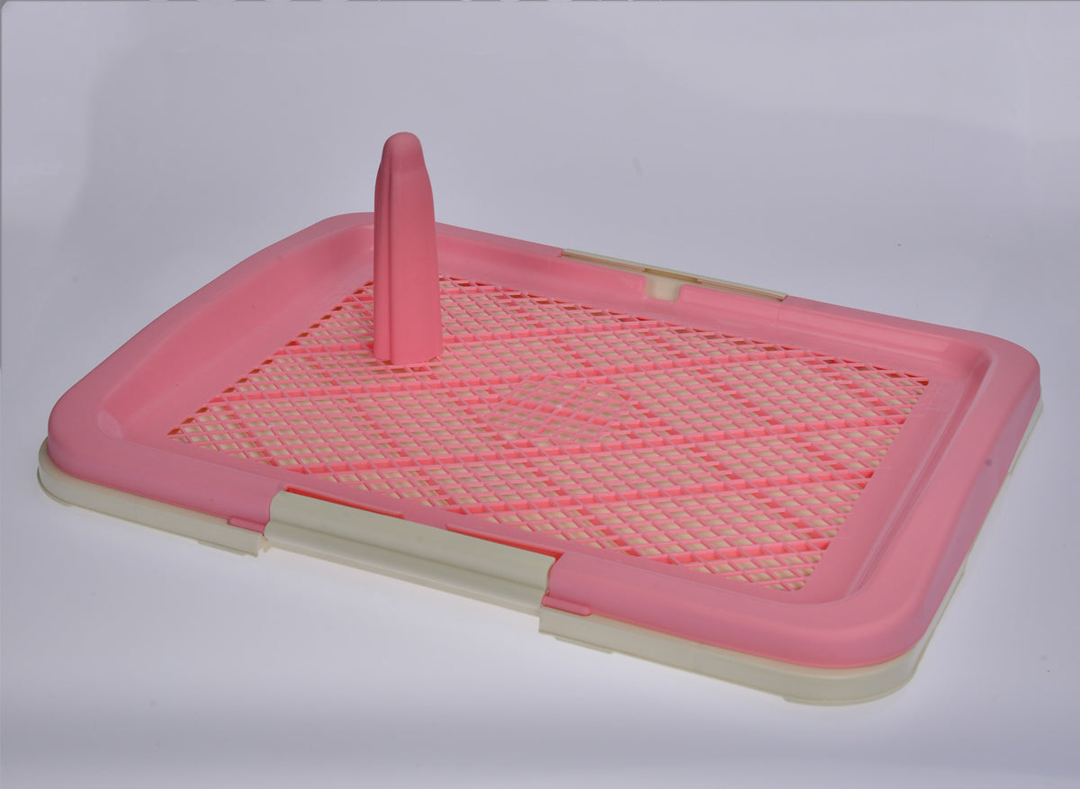 YES4PETS Medium Portable Dog Potty Training Tray Pet Puppy Toilet Trays Loo Pad Mat Pink