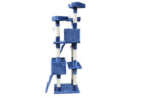 YES4PETS 170cm Cat Scratching Post Tree Post House Tower with Ladder Furniture Blue