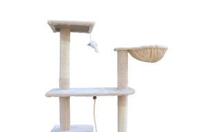 YES4PETS 193cm Cat Scratching Tree Post Sisal Pole Scratching Post Scratcher Tower Condo Beige