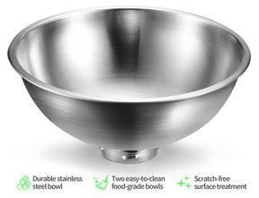 YES4PETS Stainless Steel Pet Bowl Water Bowls Portable Anti Slip Skid Feeder Dog Rabbit Cat