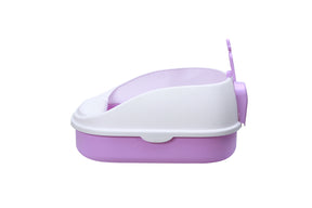 YES4PETS Medium Portable Cat Toilet Litter Box Tray with Scoop Purple