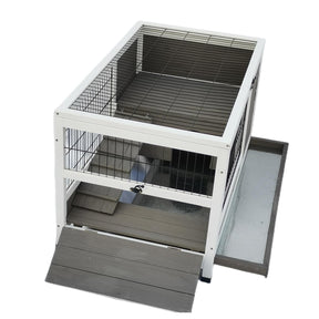 YES4PETS Rabbit Hutch Cat House Cage Guinea Pig Ferret Cage