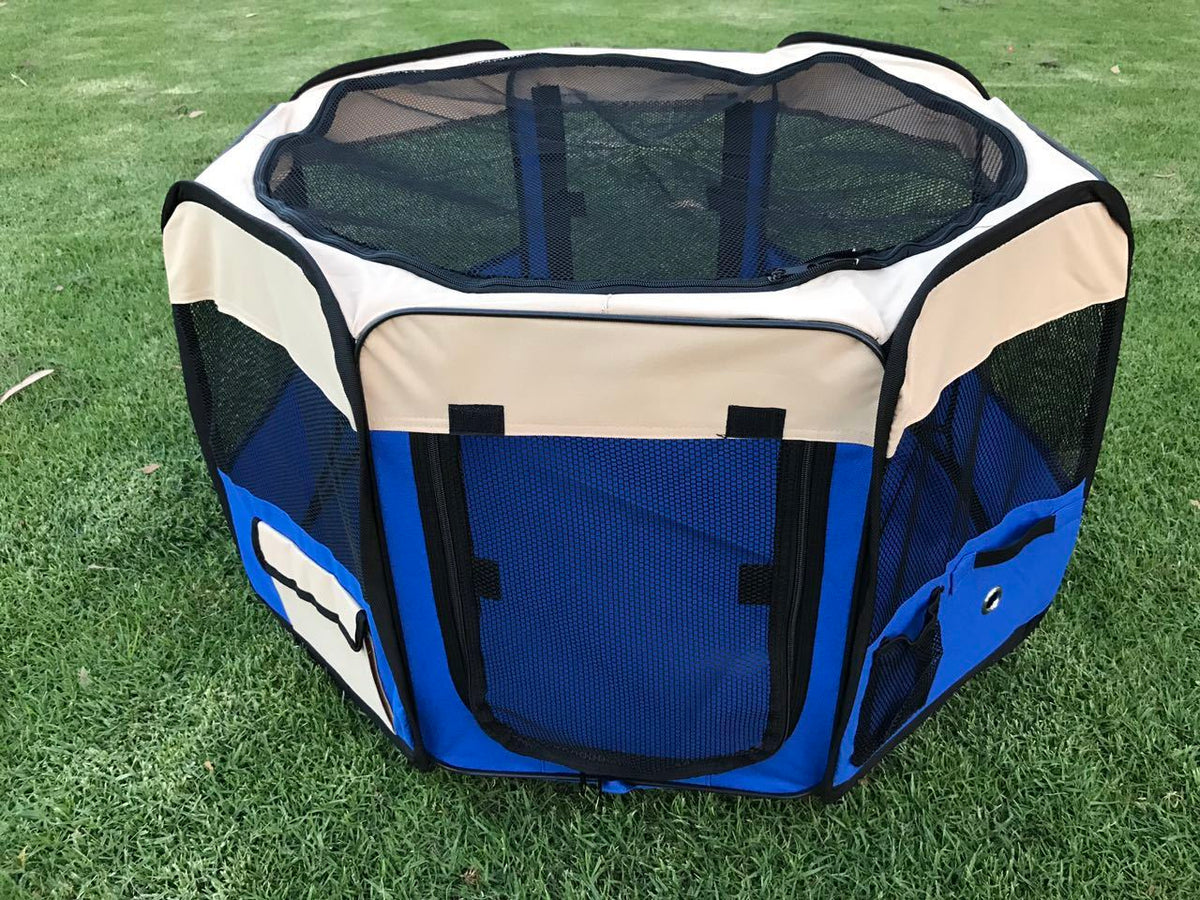 YES4PETS Medium Blue Pet Dog Cat Dogs Puppy Rabbit Tent Soft Playpen