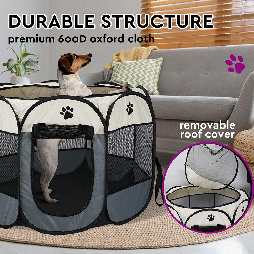 VaKa Pet Tent Playpen Dog Cat Play Pen Bags Kennel Portable Puppy Crate Cage