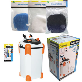 Aqua One Ocellaris Aquarium Canister Filter 1400UVC Value Pack