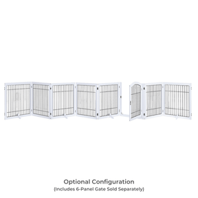 Wooden Dog Pen and Pet Gate Two-Panel Extension, White