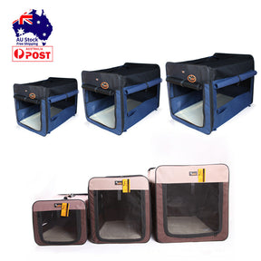 Pet Carrier Bag Soft Dog Crate Cage Kennel Tent House Foldable Portable Car Bed Navy Blue 82*58*58CM