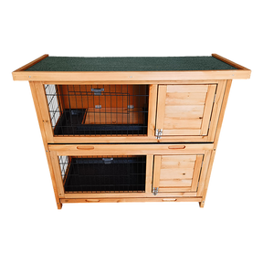 Large Rabbit Hutch with BASE Chicken Coop 2 Storey Guinea Pig Pet Cage House